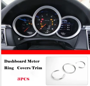 Cubierta de anillo decorativa plateada para tablero de instrumentos para Porsche Cayman Boxster Macan 14+ - Imagen 1 de 7