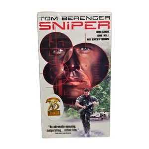 Sniper VHS Tape Sealed Blue Reels 1993 Tom Berenger & Billy Zane - Foto 1 di 7