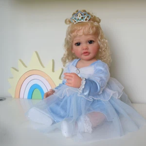 Muñeca niña renacida de 22 pulgadas muñeca de vinilo completa Betty piel 3D regalos para niños - Imagen 1 de 8