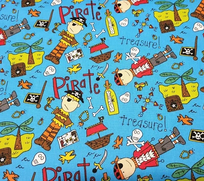 Piratas por Laura Kelly para Doodlebug/lona de peso medio Foto 1 de 4