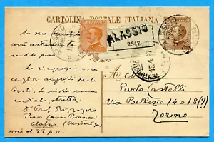 ITALY - 1927 STATIONERY CARTOLINA POSTALE RACCOMANDATA DA ALASSIO (21-0008-15) - Picture 1 of 2