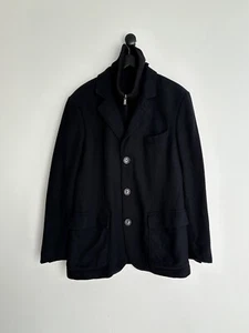 Vintage Versace Collection Black Wool Coat Blazer Jacket Size 48 M Mens - Picture 1 of 10