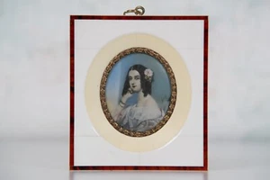 Lupenmalerei „Bildnis einer Wienerin“ – 11,5 x 10 cm - Bild 1 von 2