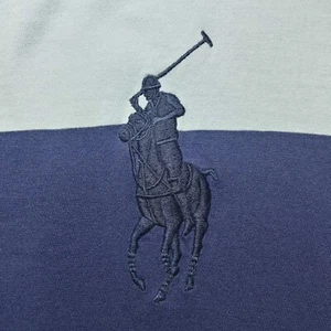 Polo Ralph Lauren T Shirt M Youth 10-12 150 Blue Wide Stripes Big Pony Top Tee - Picture 1 of 7
