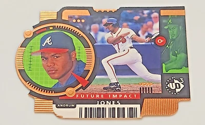 Andruw Jones Rookie RC 1998 UD-3 Future Impact Die-Cut Bronze Foil #584/1000 - Image 1 of 2