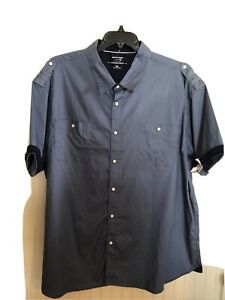 paperdenim&cloth mens dress shirt size 4XL Blue Stretch NWT