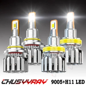 Super Bright LED Headlights HIGH LOW Kit For Chevy Silverado 1500 2500 2007-2015 - Picture 1 of 11