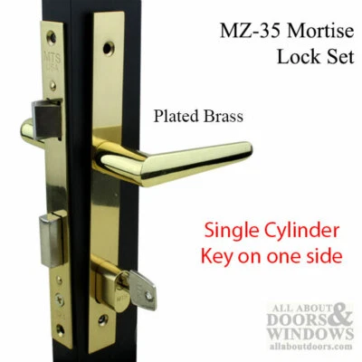 Papaiz MZ35 Mortise Lock Storm Door Lock Polished Brass Fits Papaiz 322 323 - Image 1 of 2