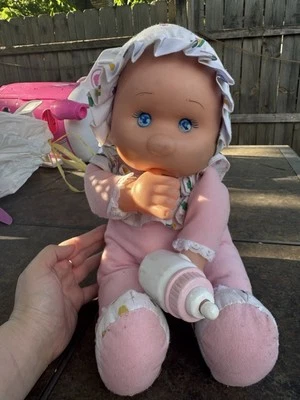 VTG. GOLDBERGER LOLLIPALOOZA DOLL W/BABY BOTTLE, THUMBSUCKER, VINYL, CLOTH (B) - Image 1 of 4