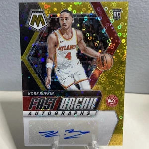 Kobe Bufkin 2023-24 Panini Mosaic 10/10 RC Auto Gold Disco Fast Break Hawks - Picture 1 of 3