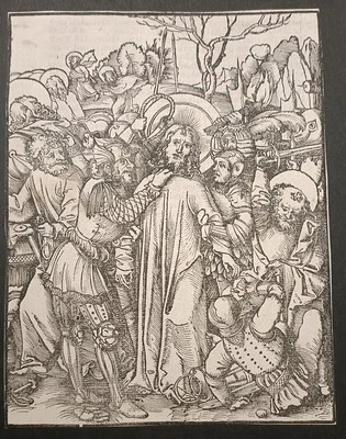 Antiguo Maestro Original Grabado en Madera Alemán 16thC Hans Wechtlin Arresto de Cristo c.1508 Foto 1 de 3