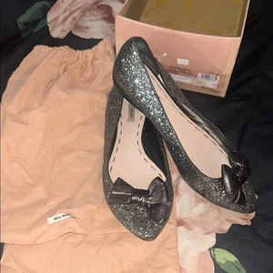 Miu Miu glitter Calzature Donna flats 39 - Picture 1 of 5