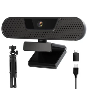 4K Webcam, Computer Camera with 4 Noise-canceling Microphones for Computer/La... - Picture 1 of 8