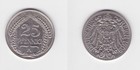 25 Pfennig Nickel Münze Deutsches Reich 1909 A Jäger 18 f.vz (104312)