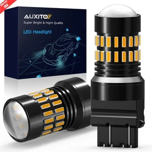 AUXITO 3157 48-LED Bombillas de luz de señal de giro delanteras amarillo ámbar Canbus sin errores - Imagen 1 de 21