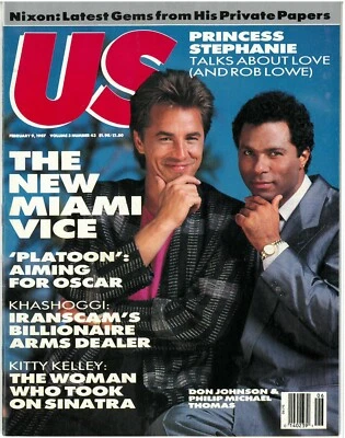 US MAGAZINE FEBRUARY 9, 1987 MIAMI VICE, OLIVER STONE, YAKOV SMIRNOFF,  VINTAGE - Image 1 of 4