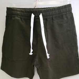 Men's Casual Short Elastic Waist with draw string 100% cotton Size-S Army Green - Picture 1 of 5