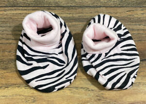 Old Navy Pink Zebra Booties Size 6 to 12 Months 