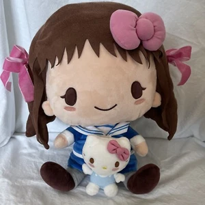 HELLO KITTY Fruits Basket Plush Doll Toy Sanrio Girl With Bows And Hello Kitty - Picture 1 of 13