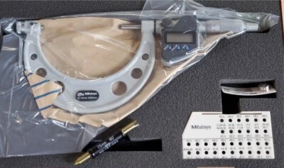 Micrómetro digital de rosca de tornillo Mitutoyo métrico 75-100 mm 0,001 mm sin yunques Foto 1 de 4