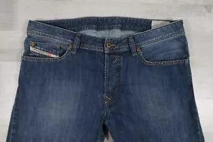 Pantalones de mezclilla para hombre Diesel Waykee regulares rectos azules W34 L31 lavado 0855L - Imagen 1 de 14