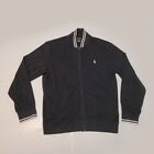 POLO Ralph Lauren Men Track Jacket Black Full Zip Size M ( 21x26x24")