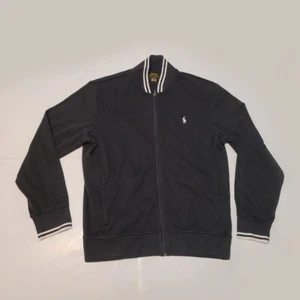 POLO Ralph Lauren Men Track Jacket Black Full Zip Size M ( 21x26x24") - Picture 1 of 8