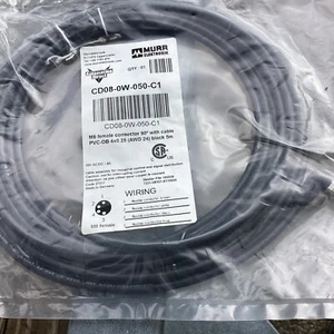 NUEVO MURR AUTOMATION DIRECT CD08-0W-050-C1 CONECTOR HEMBRA ÁNGULO M8 5 M. CABLE - Imagen 1 de 1