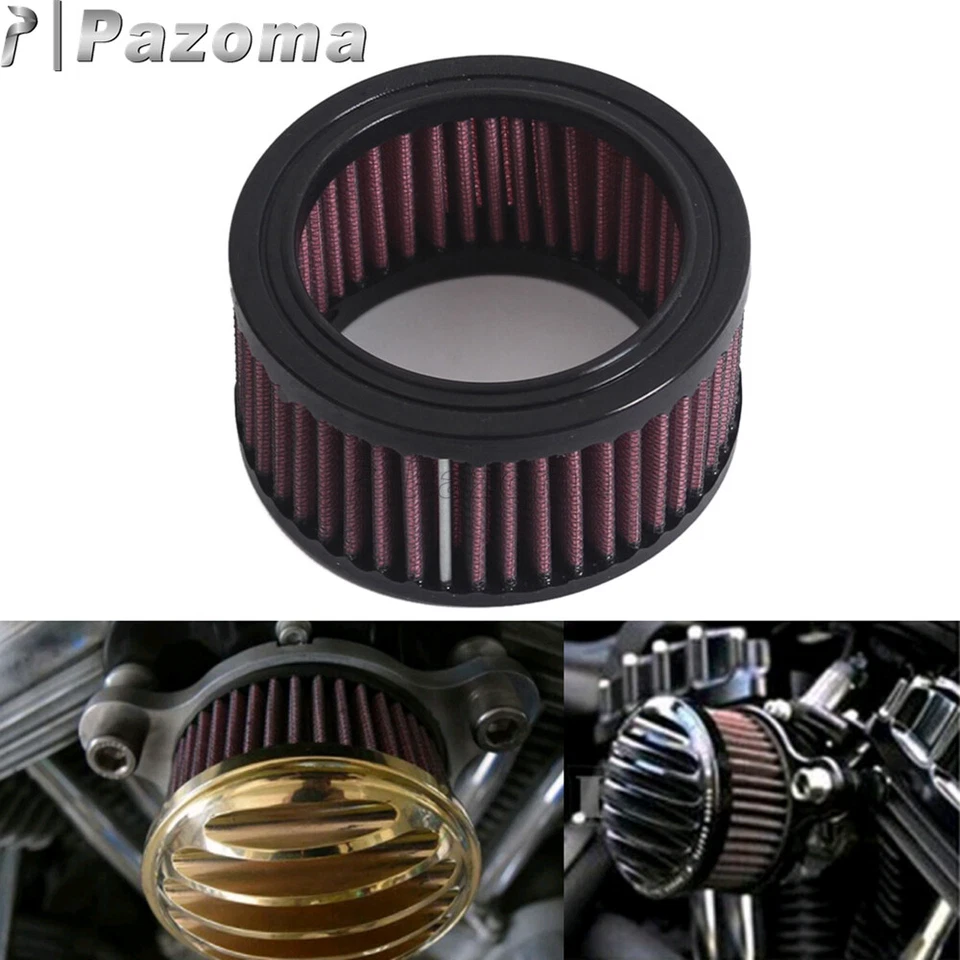 Limpiador de aire redondo de alto flujo motor rojo para Harley Forty Eight/Hierro 883 XL883N Foto 1 de 4