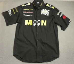NHRA Jim Dunn Moon Racing Crew Button Up Hemd Herren Large schwarz bestickt - Bild 1 von 17