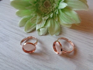1 Ringrohlinge rose'gold 12mm Klebefläche verstellbar Modeschmuck Basteln - Bild 1 von 1