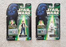 Star Wars POTFII Commtech Han Solo & Luke Skywalker Lot
