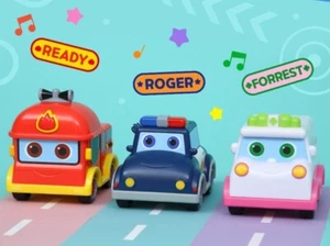 New Pinkfong Super Rescue Team Melody Mini Car Korean Songs Ready Roger Forrest - Picture 1 of 20