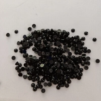 400pcs tiny 3mm Black Pearl Cabochons Half Round Flatback AUS Free Postage Z25 - image 1 of 2