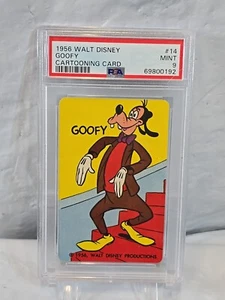 1956 Walt Disney Cartooning Card #14 Goofy PSA 9 MINT Pop 6 - Bild 1 von 7