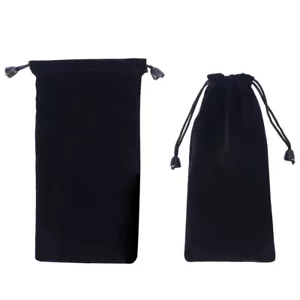2PCS Black Jewelry Watch Storage Bags Bags With Drawstrings Felt Pouch - Picture 1 of 11