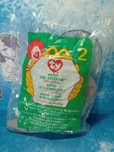 1999 McDonald's Happy Meal Toy TY Teenie Beanie Babies Antsy The Anteater #2 NUOVO - Foto 1 di 2