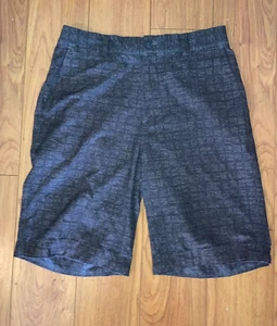 Men's Nike Golf Tour Performance Fit-Dry Gray Checks Plaid Shorts Sz 28   A1 - Picture 1 of 7