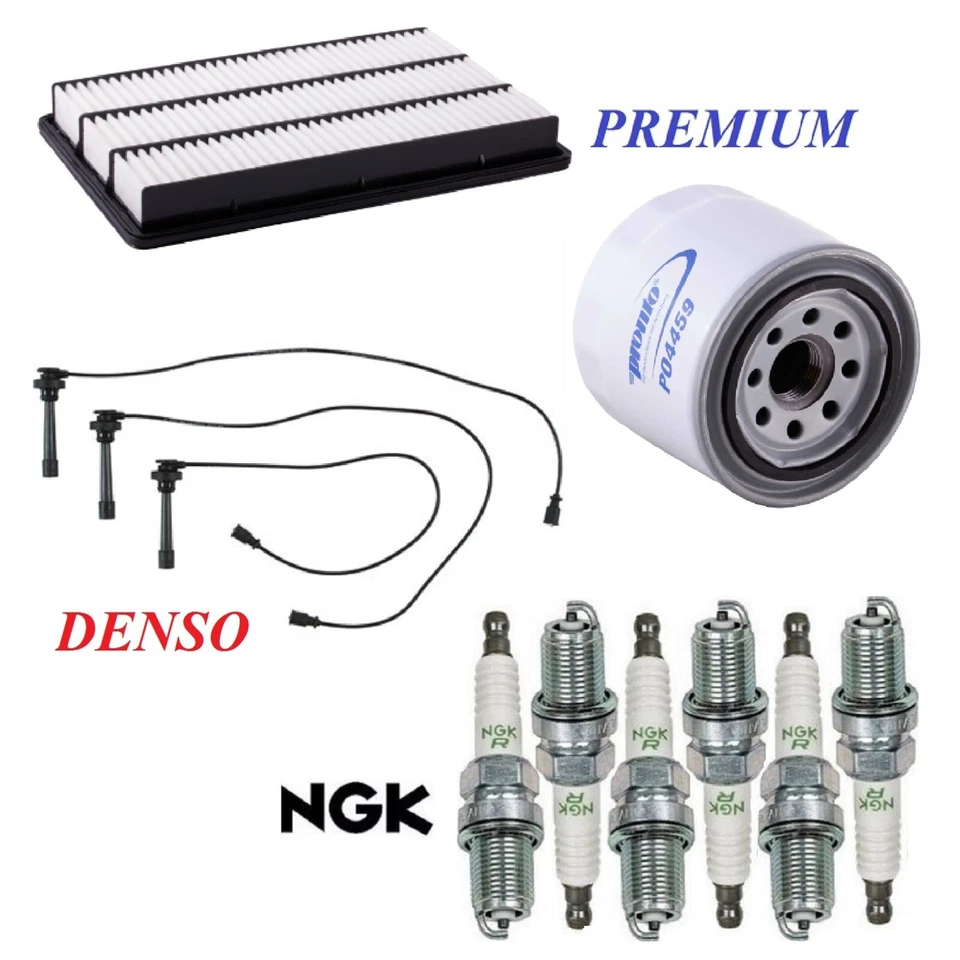 Tune Up Kit Air Oil Filters Wire Plugs For MITSUBISHI MONTERO V6 3.8L 2003-2004 - Image 1 of 1
