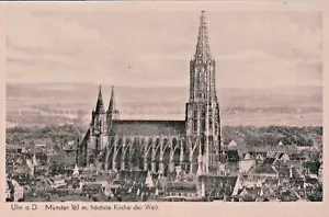 6 - ULM / DONAU MUNSTER GERMANY POSTCARDS LOCAL CHURCH 5.5" x 3.5" B/W-2 - Picture 1 of 12