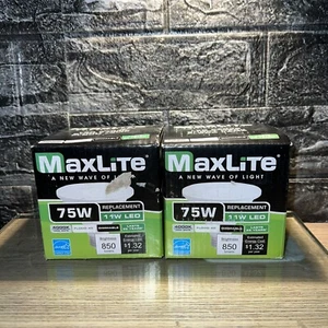 2-MaxLite 11P30D40FL Single 11W 75W White Dimmable Damp Rated Short Neck LED - Picture 1 of 6