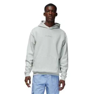 Air Jordan Wordmark Men's Fleece Hoodie White-Silver FJ1966-034 - Picture 1 of 2