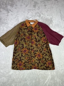 Vintage A.K.F. New York Blouse Womens Large Abstract Short Sleeve USA - Picture 1 of 14