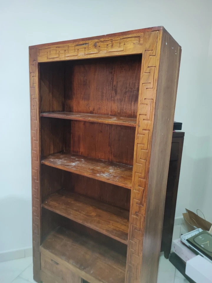 mobile libreria Teak intarsiato  - Immagine 1 di 4
