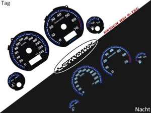 LETRONIX Plasma Tacho Tachoscheiben EL-Dash VW Golf 3 Vento 0-240 km/h # - Picture 1 of 1