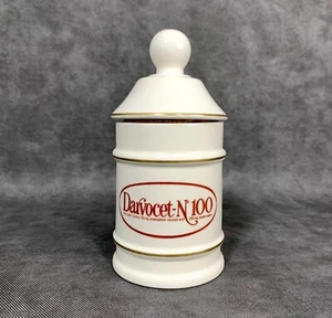 Darvocet N 100 Porcelain 7” Apothecary Jar Lofisa Lilly Pharmaceutical Darvon 65 - Picture 1 of 12