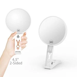 5X + 10X Doppelseitiger Vergrößerungsspiegel 4,5" Kosmetik Handspiegel mit Vergrößerung... - Bild 1 von 8