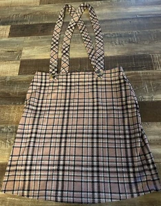 Hollister karierter Rock mit Hosenträgern Größe S 25”X16” - Bild 1 von 3