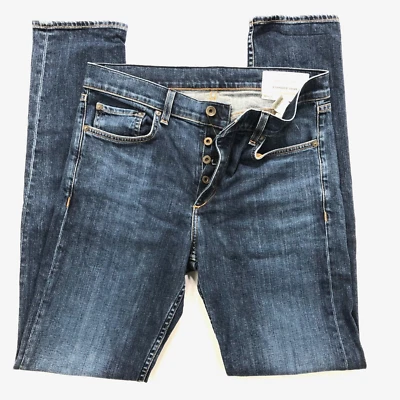 Rag & Bone DUKES Fit 2 Slim Leg Indigo Blue Button Fly, Mens 30 inseam 33", $225 - Image 1 of 4