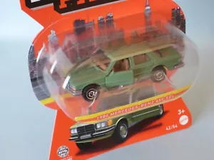 Caja de cerillas 1980 Mercedes 450SEL verde puerta de apertura coche modelo juguete 70 mm piezas móviles - Imagen 1 de 2